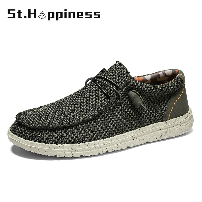 2021 Summer New Men's Canvas Boat Shoes Breathable Casual Driving Shoes Fashion Slip Easy To Wear Soft Loafers Free Shipping