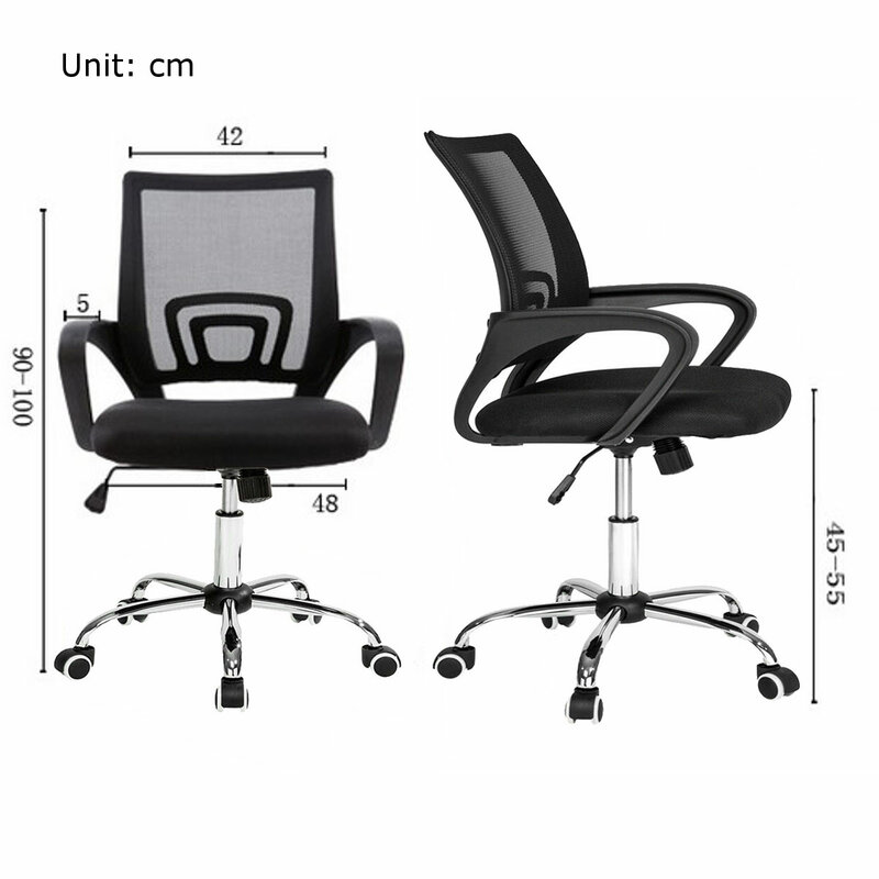 Cadeira gamer de escritório, em pvc, com função de elevação e giro, ergonômica, para escritório e computador
