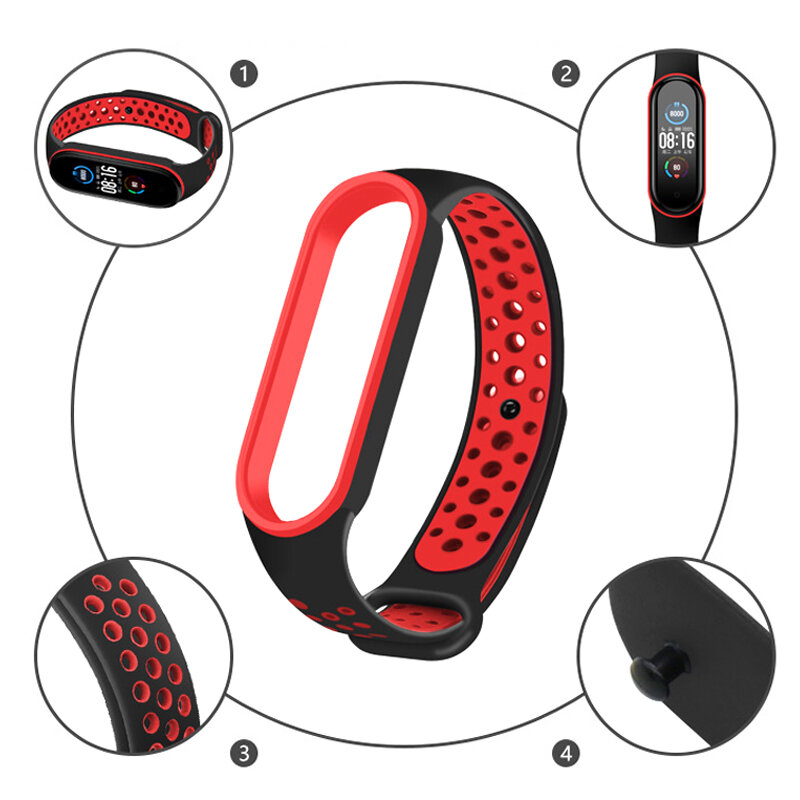 Strap for Mi band 6 Bracelet Sport Silicone Miband4 miband 5 Wrist correa belt Replacement Wristband for xiaomi Mi band 4 3 5 6