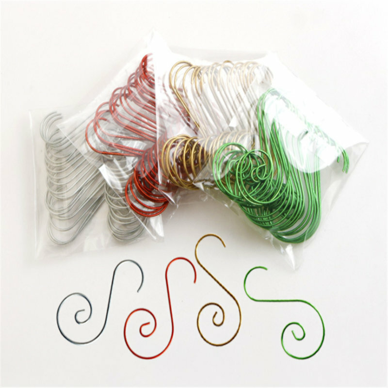 Crochets décoratifs en acier inoxydable, 20 pièces/sac, pour arbre de noël