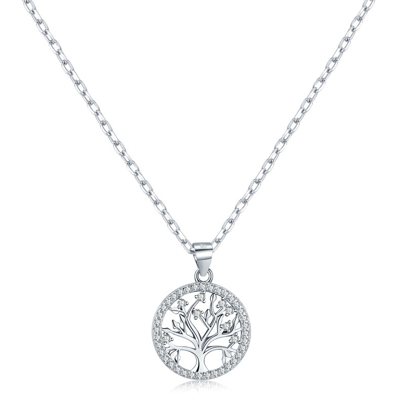 SODROV naszyjnik ze srebra próby 925 drzewo życia wisiorek ze srebrnym łańcuszkiem naszyjnik dla kobiet wisiorki naszyjnik ze srebra próby 925