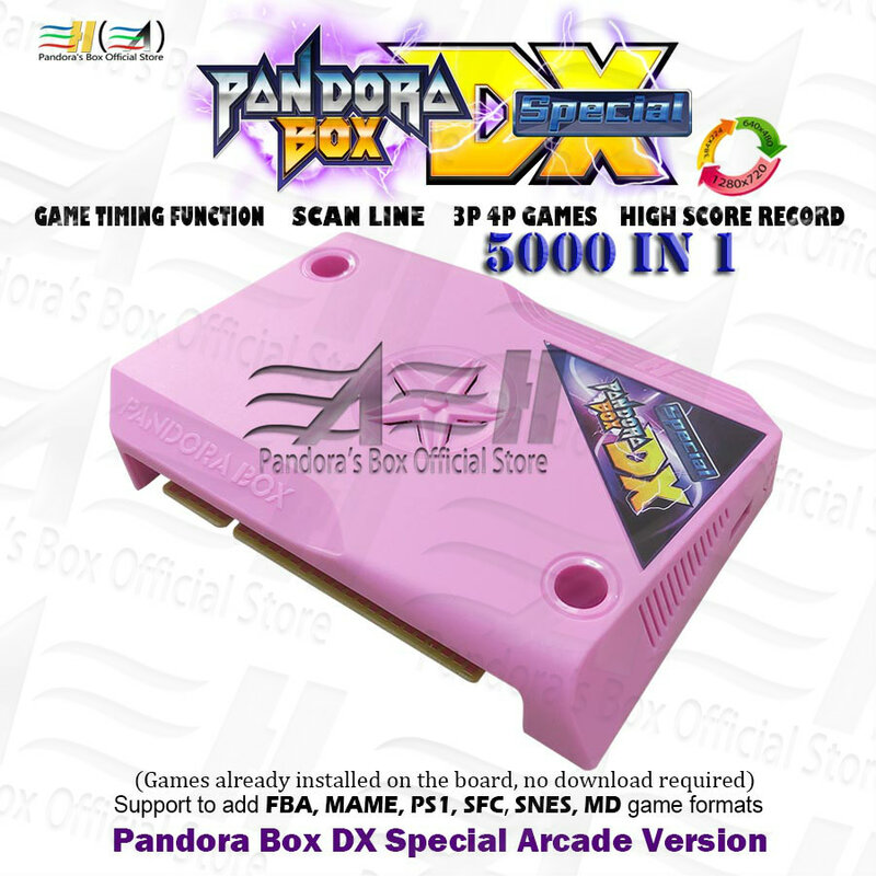 Pandora box dx 2021 versão especial 5000 em 1, placa de jamma de arcade vga cga hd crt pode adicionar fba mame ps1 sfc snes fc md 3d tekken