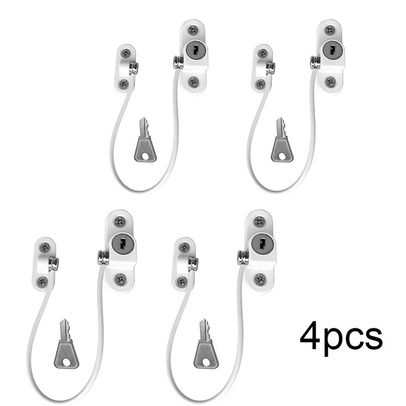 4Pcs Baby Safety Window Locks Stainless Child Window Restrictor Infant Security Lock Safety Prevent Baby Falling Window Limiter