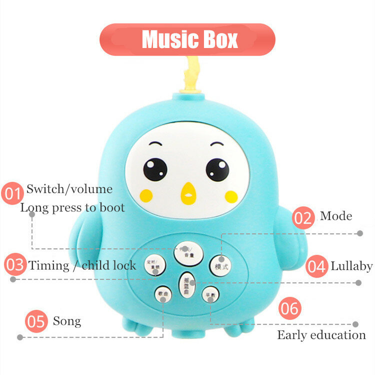 4305 contents Crib Mobile Bed Bell With Music And remote control Early Learning Kids Toy Baby Rattle Infant Toys For 0-12 Months
