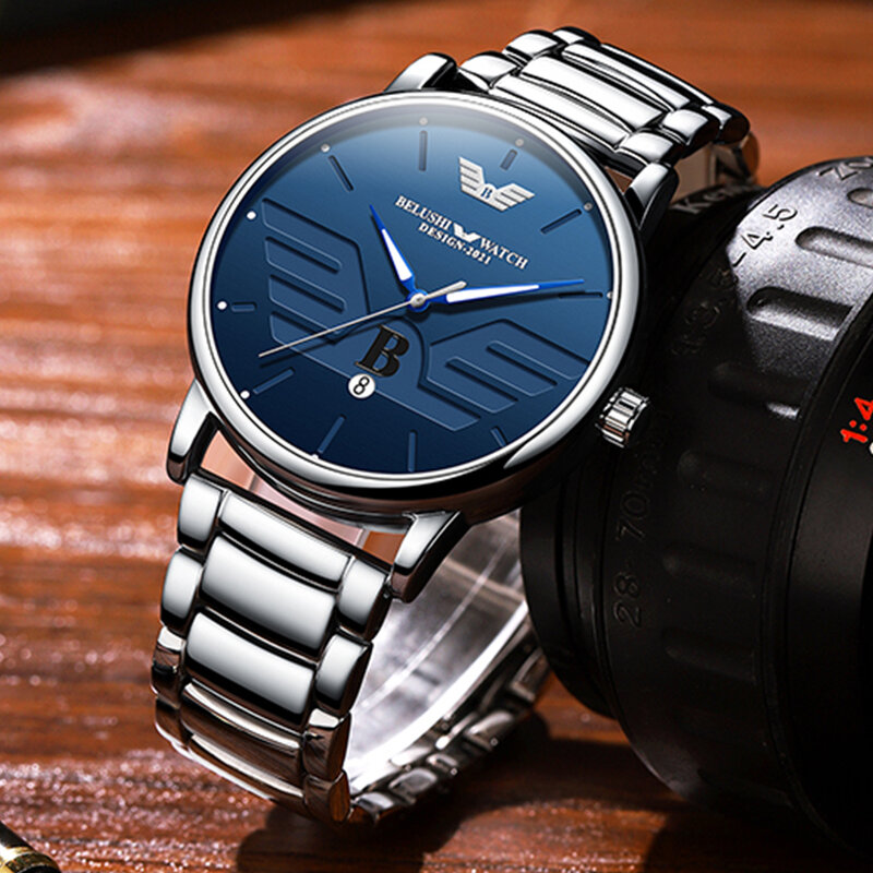 Belushi นาฬิกาผู้ชาย2021ใหม่นาฬิกากันน้ำสำหรับชายนาฬิกาข้อมือควอตซ์มือนาฬิกาสำหรับชายนาฬิกา ...