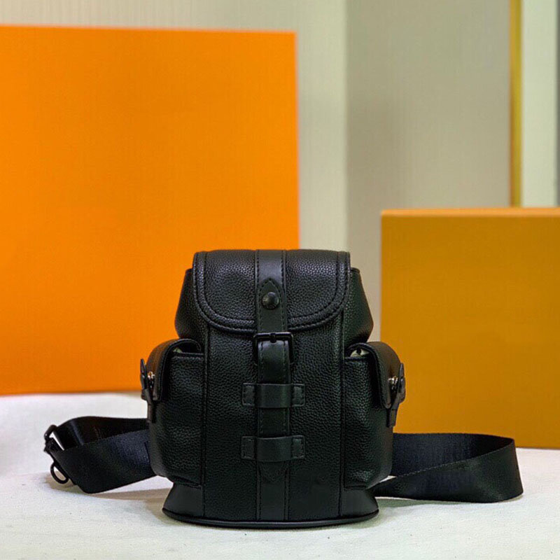 2021 neue luxus Unisex Tasche Aus Echtem Leder Mode Schwarze Tasche Beste qualität Umhängetasche sport freizeit tasche Schwarz