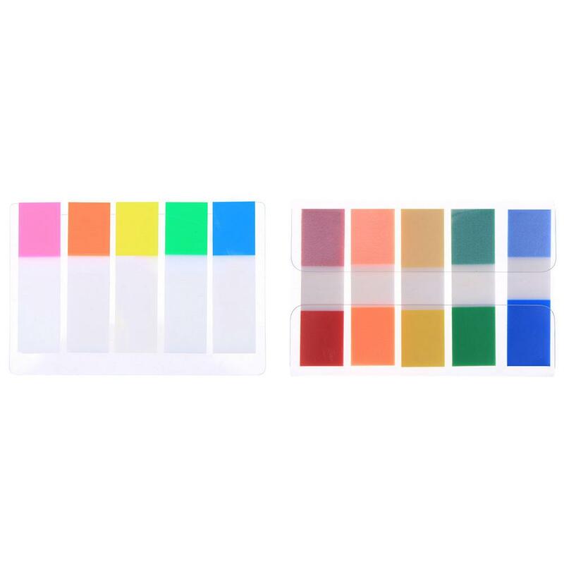 100Pcs 투명 색상 플라스틱 색인 탭 플래그 스티커 메모 지시 페이지 마크 스티커 포스트 라벨 Office Papelaria Supplies