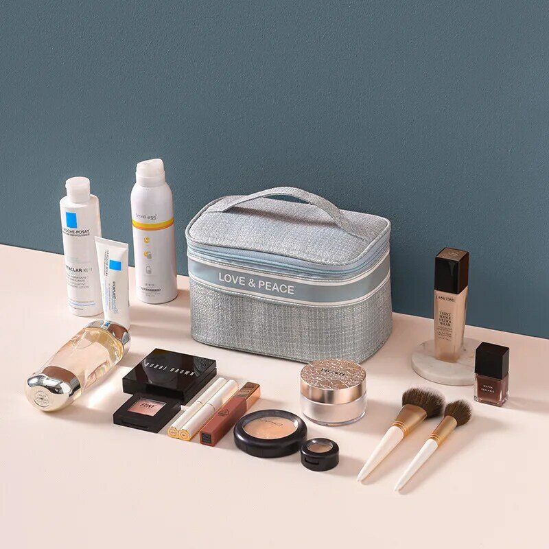 Saco cosmético de alta capacidade mulheres viagem necessaire make-up organizador bolsa fim de semana durante a noite bolsa de armazenamento de higiene pessoal acessório