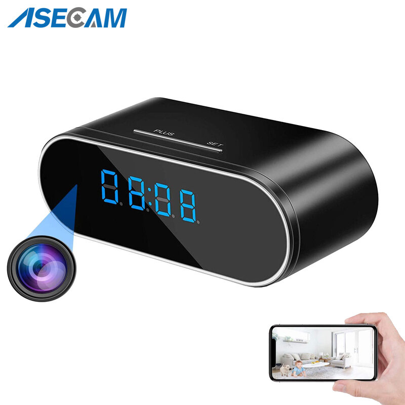 Zegar Mini kamera Wifi 1080P kamera Alarm Night Vision Motion Sensor Monitor zdalny nadzór wideo