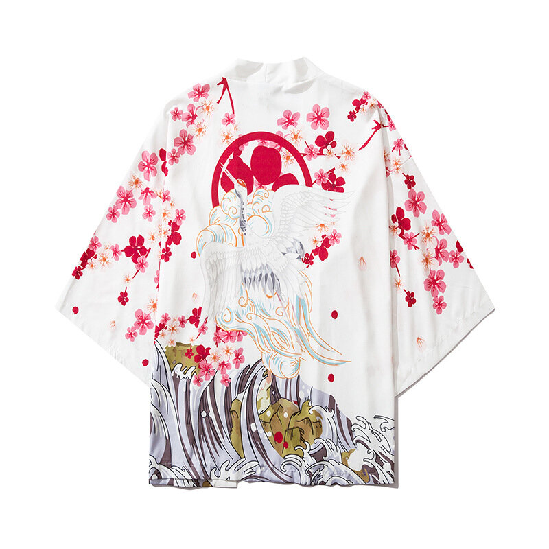 Gedrukt Traditionele Kimono Japanse Stijl Samurai Kleding Кимоно Японский Стиль Mannelijke Vrouwelijke Hoge-Kwaliteit Dagelijkse Street Lounge