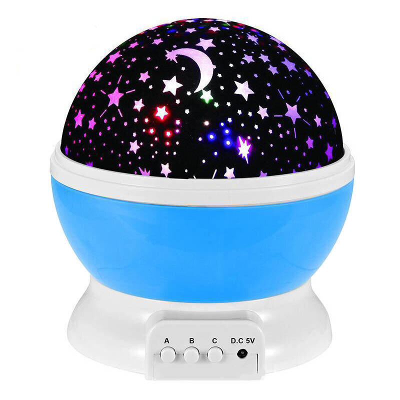 جهاز عرض LED دوار على شكل نجمة ، سماء مرصعة بالنجوم ، ضوء ليلي للأطفال ، مصباح إسقاط البطارية ، 2020