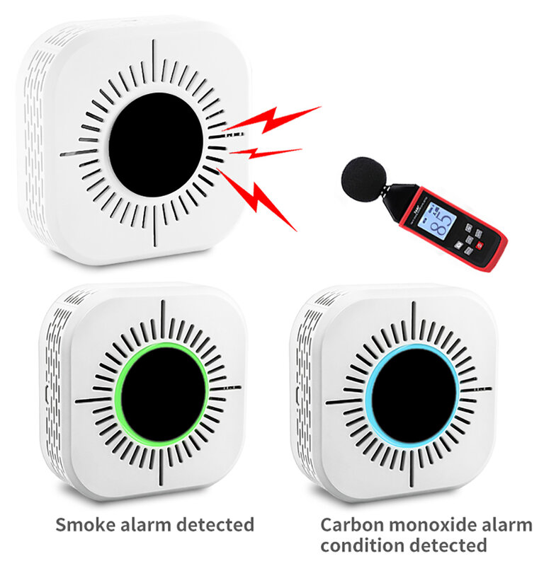 RF 433MHz Smoke Detector Carbon Monoxide Fire Sensor Smart Life Home Safety Independent Wireless Alarm Work With The Host