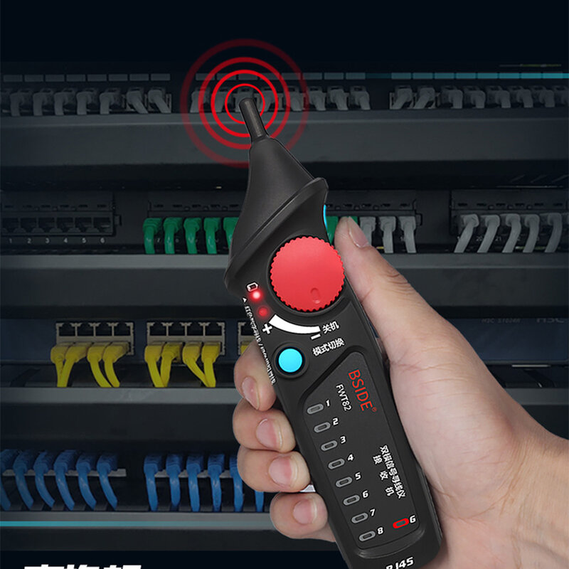 Кабельный тестер BSIDE FWT81 FWT82, прибор для обнаружения телефонных и компьютерных кабелей, с разъемами RJ11 и RJ45