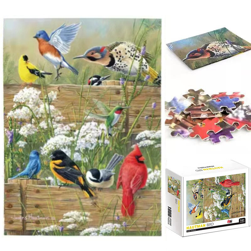 Rompecabezas de colibrí para adultos, rompecabezas de paisaje para ensamblar aves, juguetes educativos para interiores, regalos relajantes, 1000