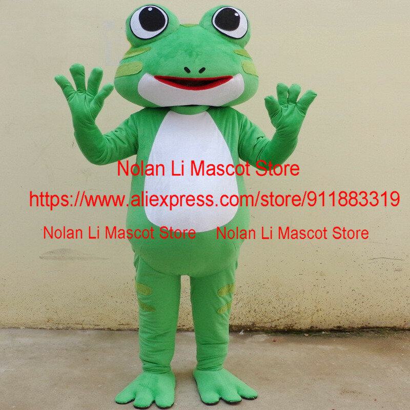 Costume de mascotte de grenouille rouge Rose de haute qualité, accessoires de film de dessin animé Cosplay, taille adulte, publicité, cadeau de noël ou de carnaval by980