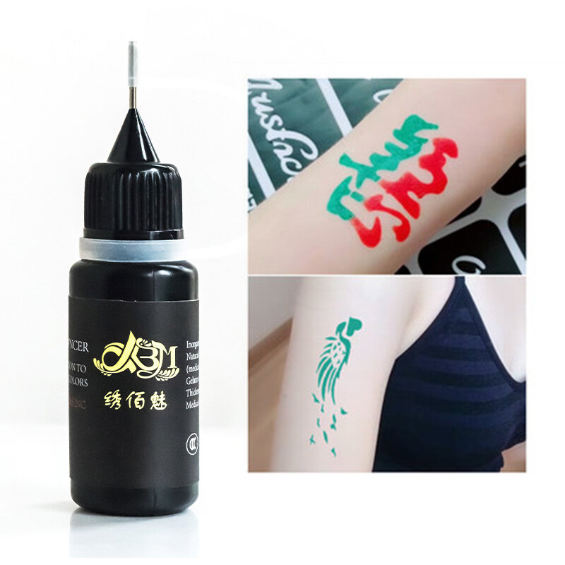 6 Colors Lasting Juice Tattoo Cream Safe Waterproof DIY Tattoo Gel Tool Tattoo Painless Cream Before Tattoo Makeup Body Art 2021