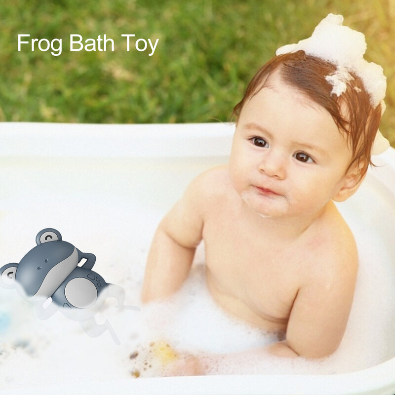 아기 목욕 장난감 0 12 개월 어린이 수영장 물 게임 태엽 시계 태엽 동물 개구리 어린이 물 장난감 선물