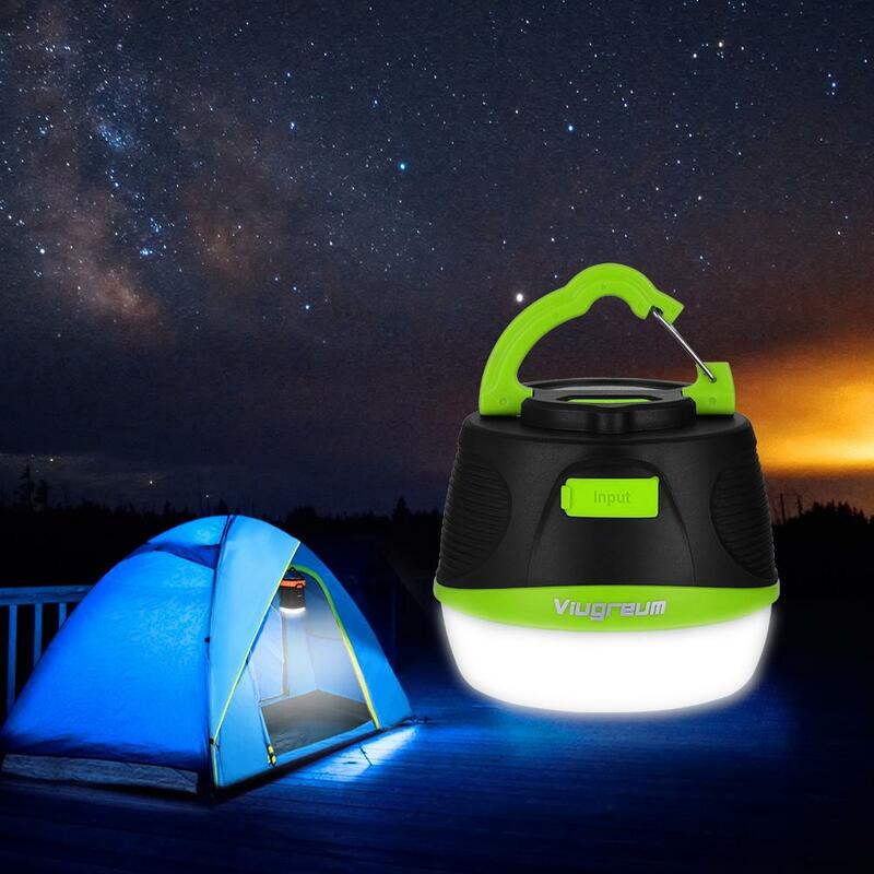 Lanterne LED Portable avec port USB, 5 Modes d'éclairage, idéale pour une tente, un Camping, une randonnée ou une urgence