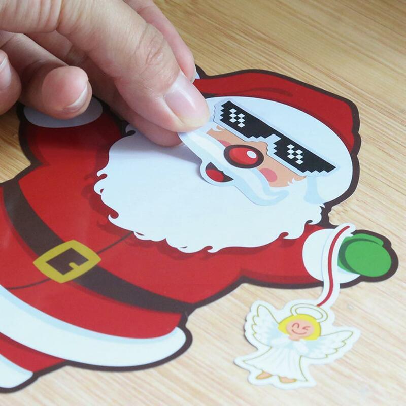 2022เด็กใหม่การ์ตูนคริสต์มาส DIY สติกเกอร์สติกเกอร์สติกเกอร์ Santa Snowman สติกเกอร์คริสต์มาสน่ารักซา...