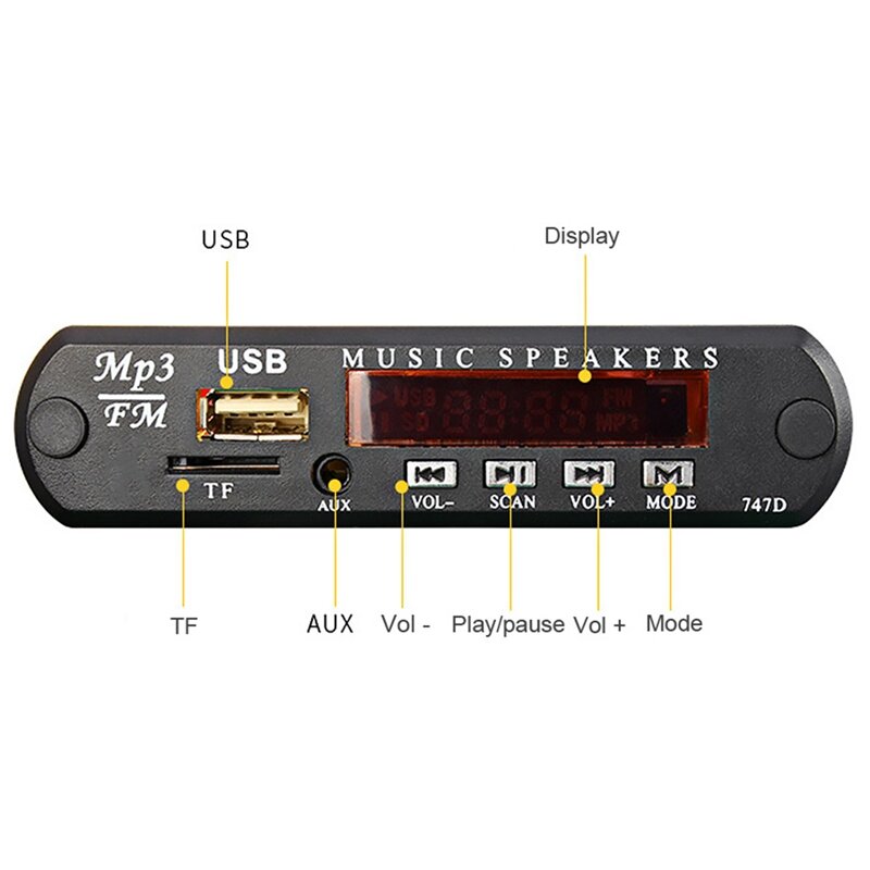 Bluetooth Amplificador Junta 80W 2,1 canal Subwoofer Amplificador tarjeta de Audio con Aux Fm Tf U disco de Teatro en Casa Diy 