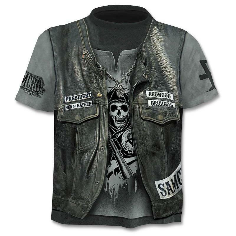 Kaus Desain Baru 2020 Kaus Print 3d Tengkorak Grim Reaper Metal Berat Pria/Wanita Kaus Gaya Harajuku Kasual Atasan Streetwear
