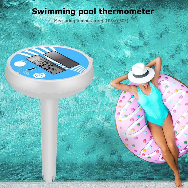 จอแสดงผล LCD ดิจิตอลเครื่องวัดอุณหภูมิไร้สายสระว่ายน้ำอุณหภูมิขนาดเล็ก Aquarium น้ำสปา