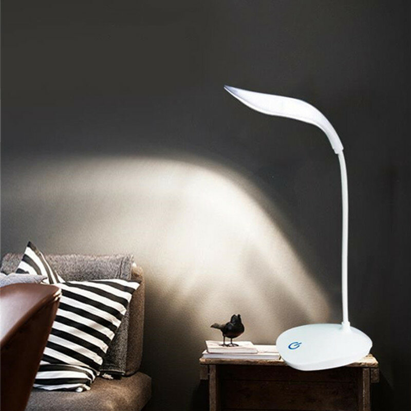 Lampa Led z USB lampka do czytania składana ściemniająca lampa dotykowa do czytania lampa biurkowa zasilana energią nocną przenośna lampa stołowa LED
