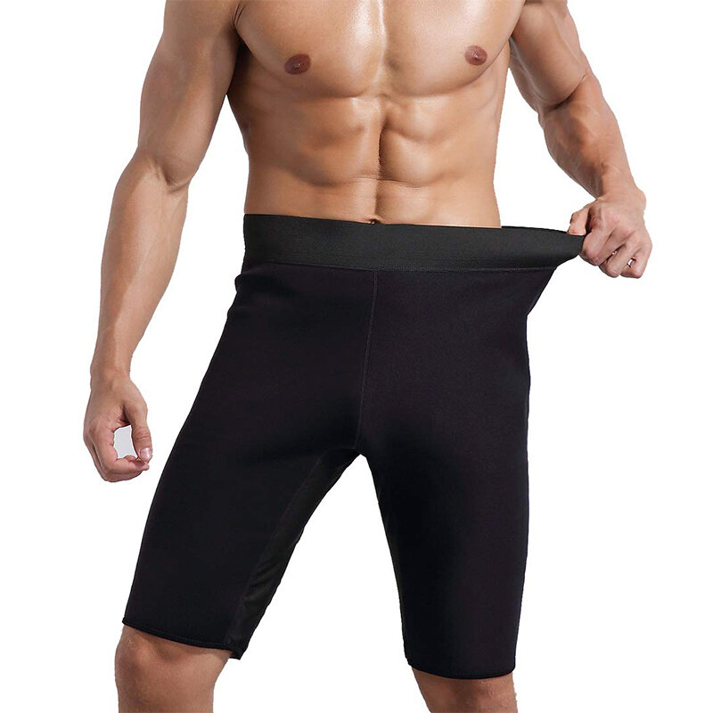 ผู้ชาย Neoprene Slimming กางเกงลดน้ำหนักร้อนร้อน Thermo เหงื่อ Capri ออกกำลังกาย Body Shaper กางเกงขาสั้น Corset กีฬา