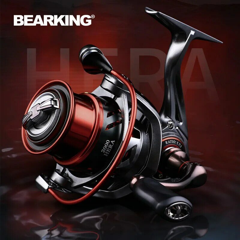 BEARKING Brand HERA Series 9BB Stainless Steel Bearing 5.7:1 Fishing Reel Drag System 7Kg Max Power Spinning Wheel Fishing Coi
