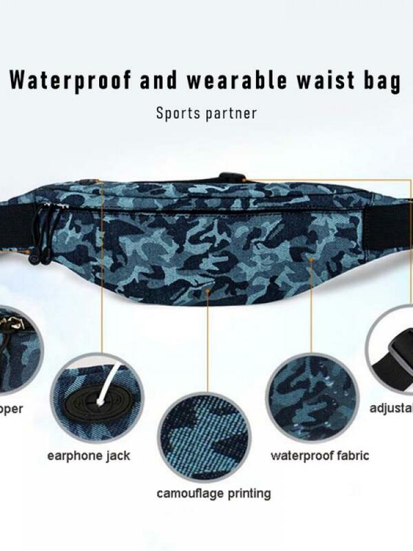Sac à bandoulière réglable pour hommes et femmes, sac de taille Portable de sport en plein air avec fermeture éclair