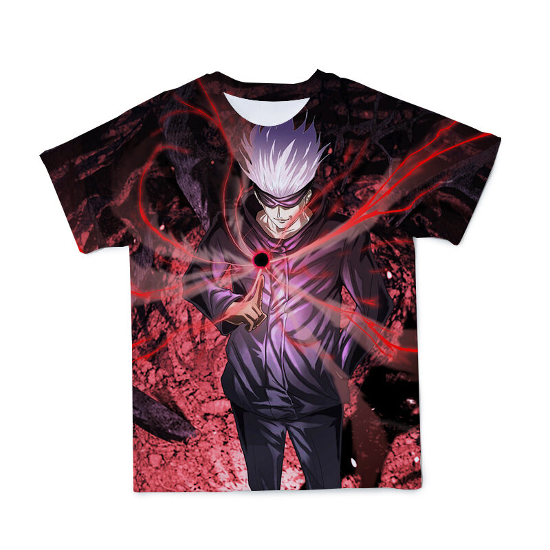 T-shirt Anime Cool estive Casual All-Match stampa 3D juskeleton su Kaisen modello Kawaii ragazzo ragazza t-shirt a maniche corte o-collo top