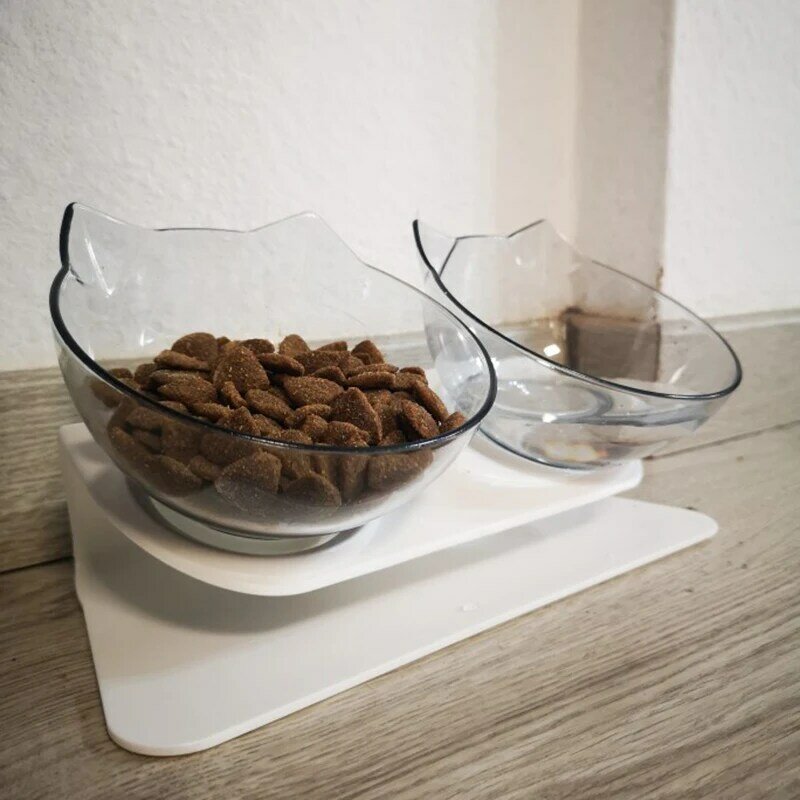 Non-slip double bowl with stand for cats, for dogs, pet water supply, product supplies