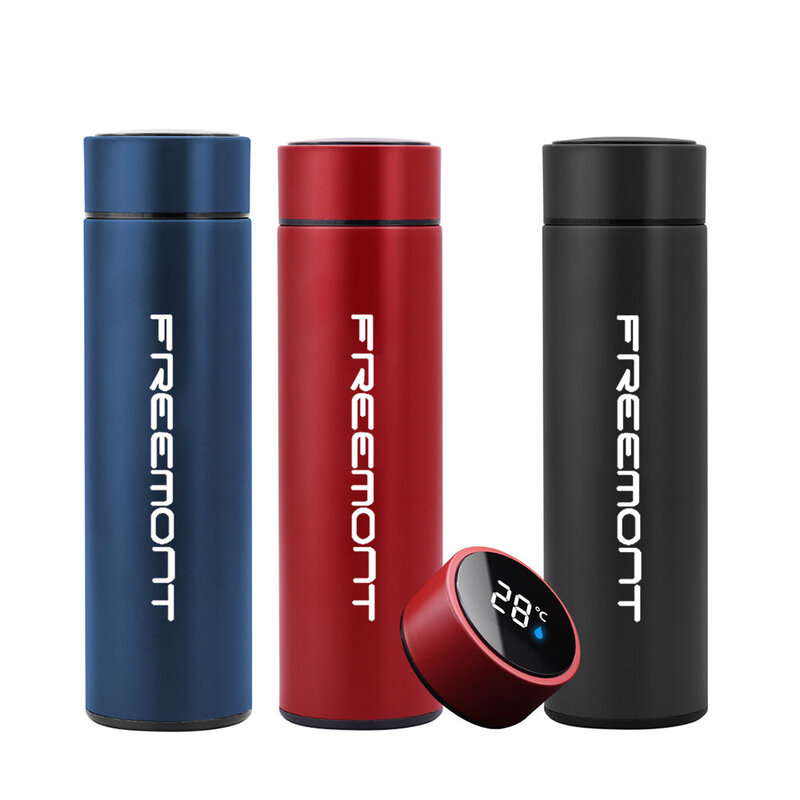 Auto Thermos Beker Voor Fiat Freemont Soep Koffie Mok Thermos Draagbare Auto Smart Thermos Mok Isolatie Cup Met Temperatuur Display