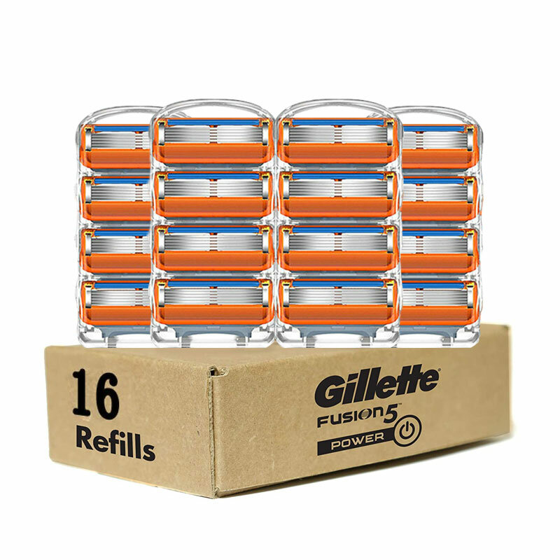 Gillette-cuchillas de afeitar Fusion 5 para hombre, juego de cuchillas rectas y de repuesto para afeitadora Manual