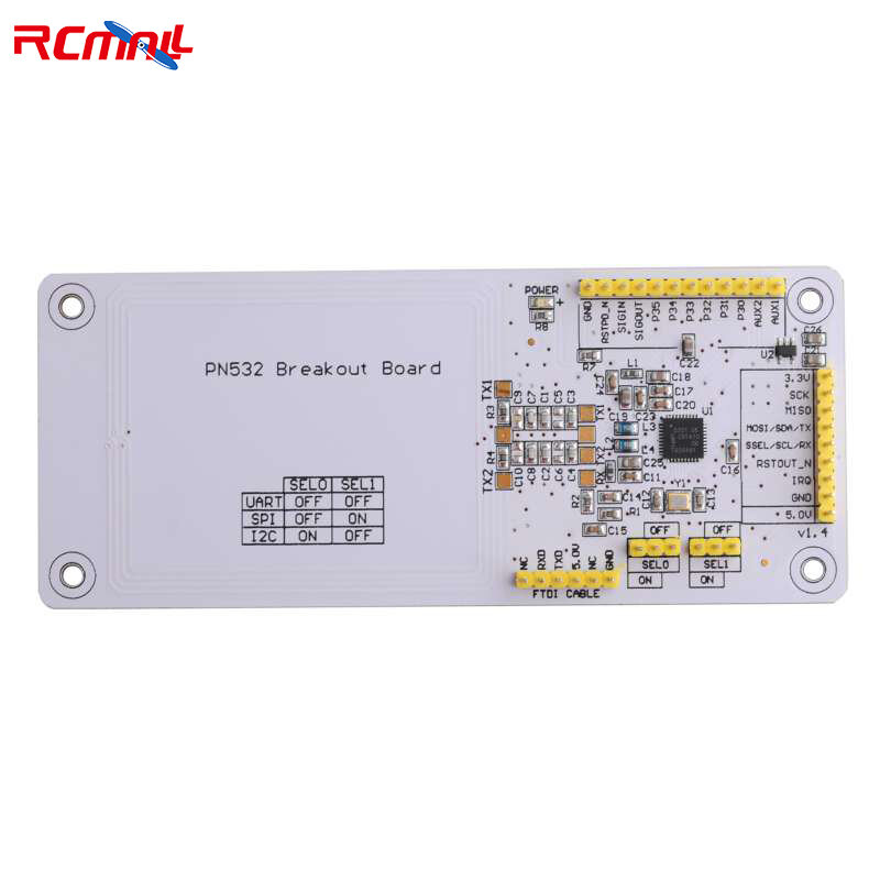 Rcmall pn532 placa nfc/rfid, placa v1.3 para compatível com arduino + cartão branco