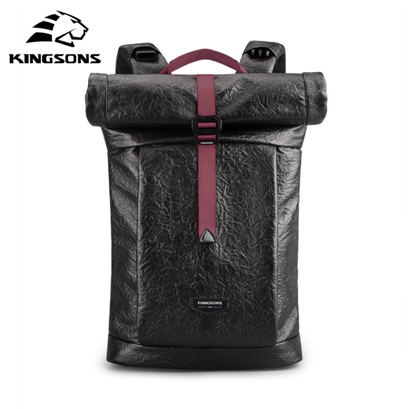Kingsons, nova mochila de lazer, mochilas para laptop de 15.6 '', mochila escolar masculina e feminina, mochilas impermeáveis para viagens curtas