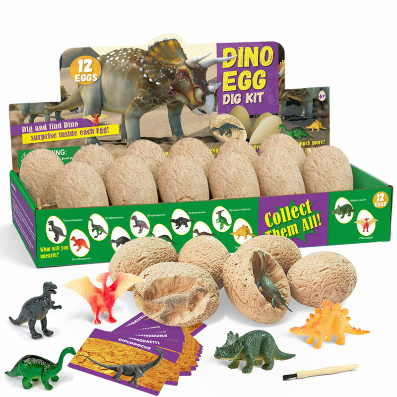 Креативная детская игрушка Монтессори, яйцо динозавра, археологические раскопки, имитация тираннозавра, модель динозавра, DIY Развивающие и...
