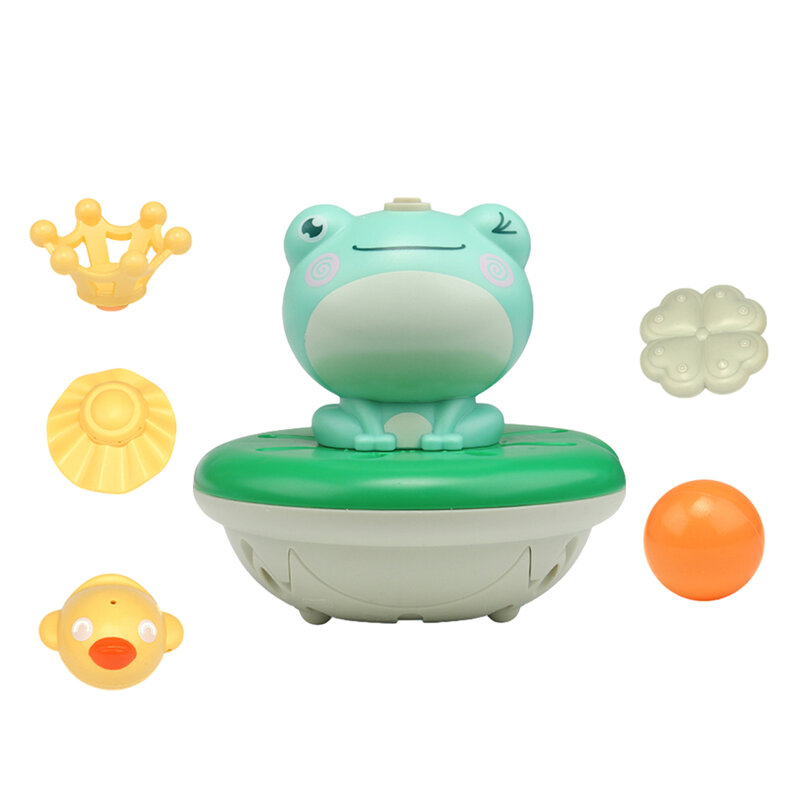 Toddler Bath Toy Fun Cartoon Frog Shape Waterproof Baby Water Spray Sprinkler Toy Mini Fountain Toy For Kids 1-6 Year