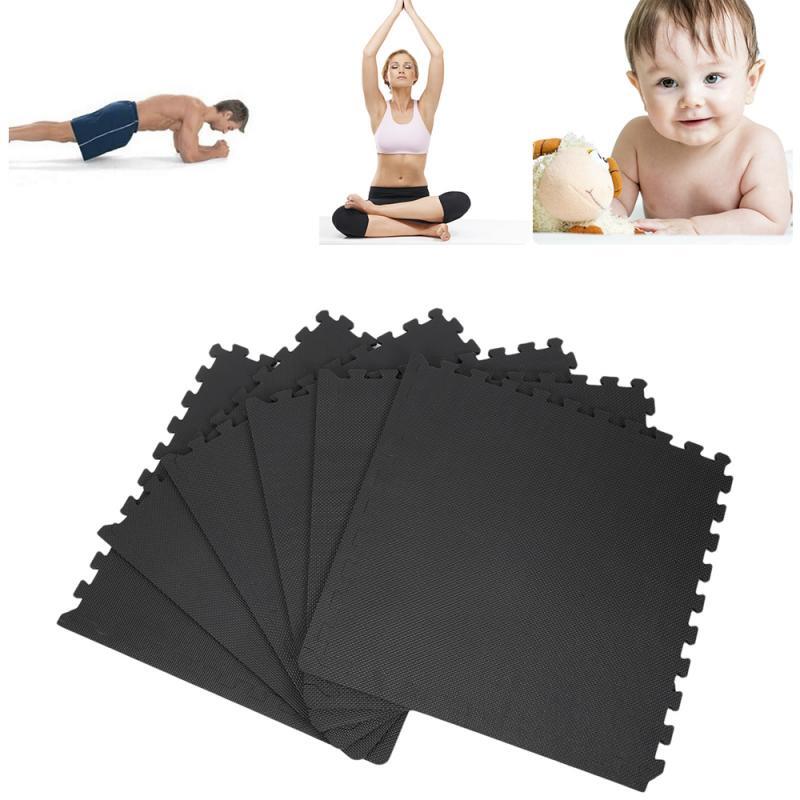 Tapis d'exercice en mousse EVA 6 pièces/lot HWC, Puzzle de Fitness, tapis de gymnastique pour bébés enfants