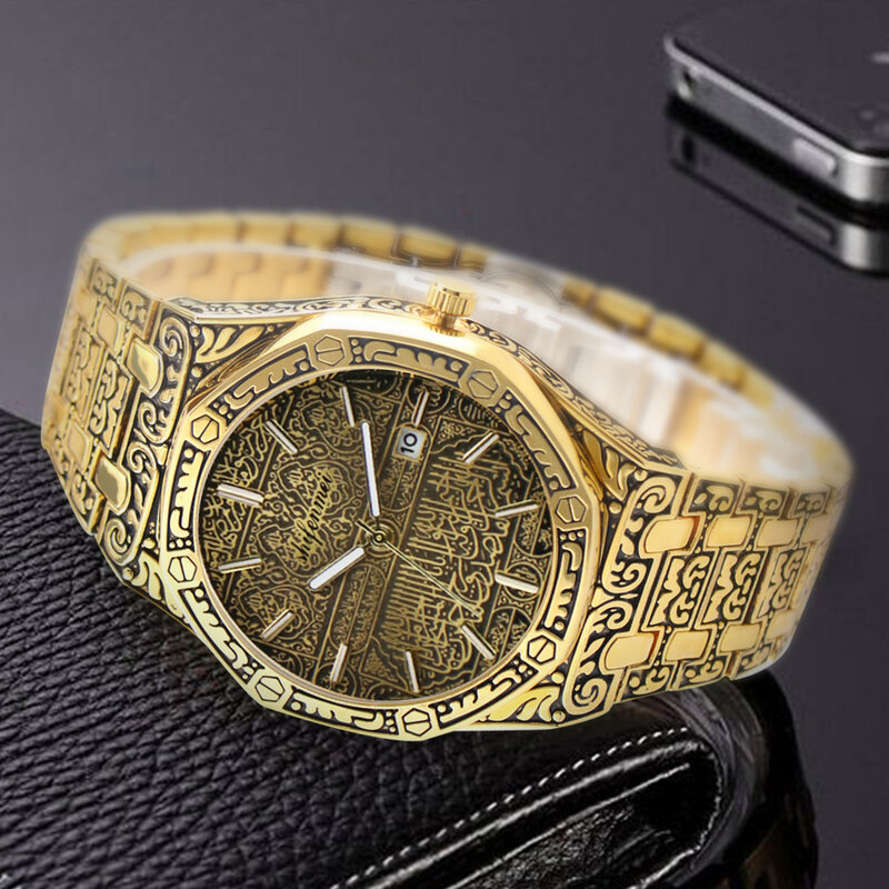 Shifenmei-Relojes de pulsera para hombre, de cuarzo, de acero inoxidable, resistente al agua, dorado, Masculino