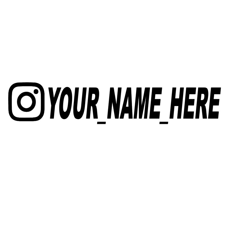 Nome de usuário personalizado instagram adesivo de carro decalques de vinil adesivos de carro da motocicleta para instagram facebook