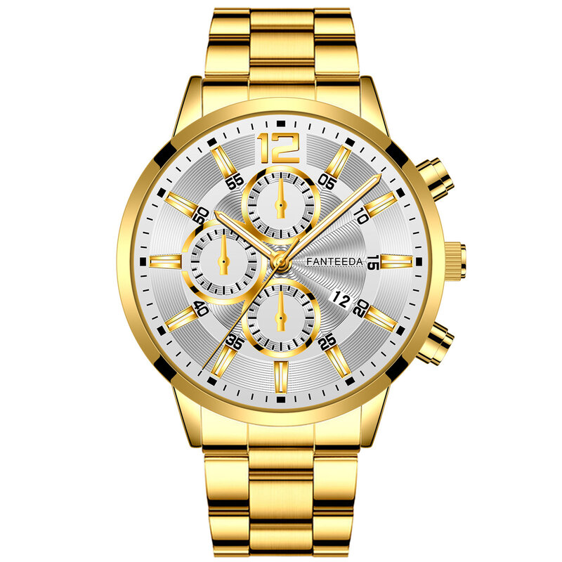 2020 novo relógio de quartzo masculino relógio analógico moda tendência pulseira de aço à prova dwaterproof água calendário criativo relógio de pulso para presente masculino