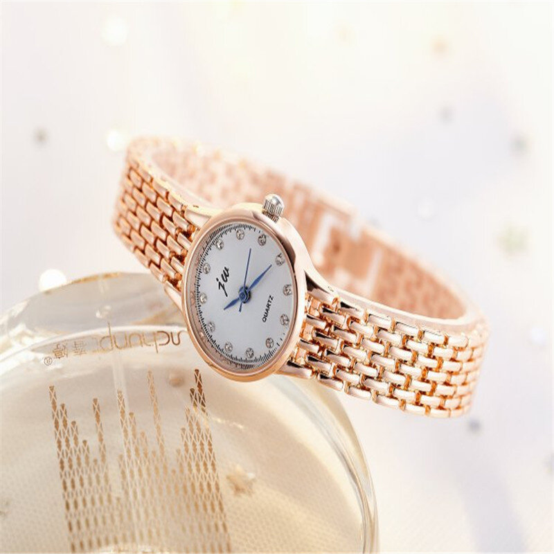 Relojes sencillos de plata y acero inoxidable para mujer, pulsera de cuarzo con diamantes de lujo a la moda, con puntero azul informal