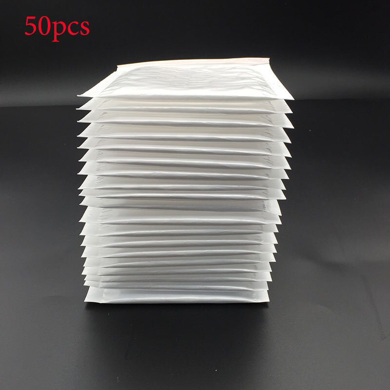 Envelope bolha branco, 50 peças/ (11*11cm + 4cm), envelope bolha de filme perolado, saco de choque