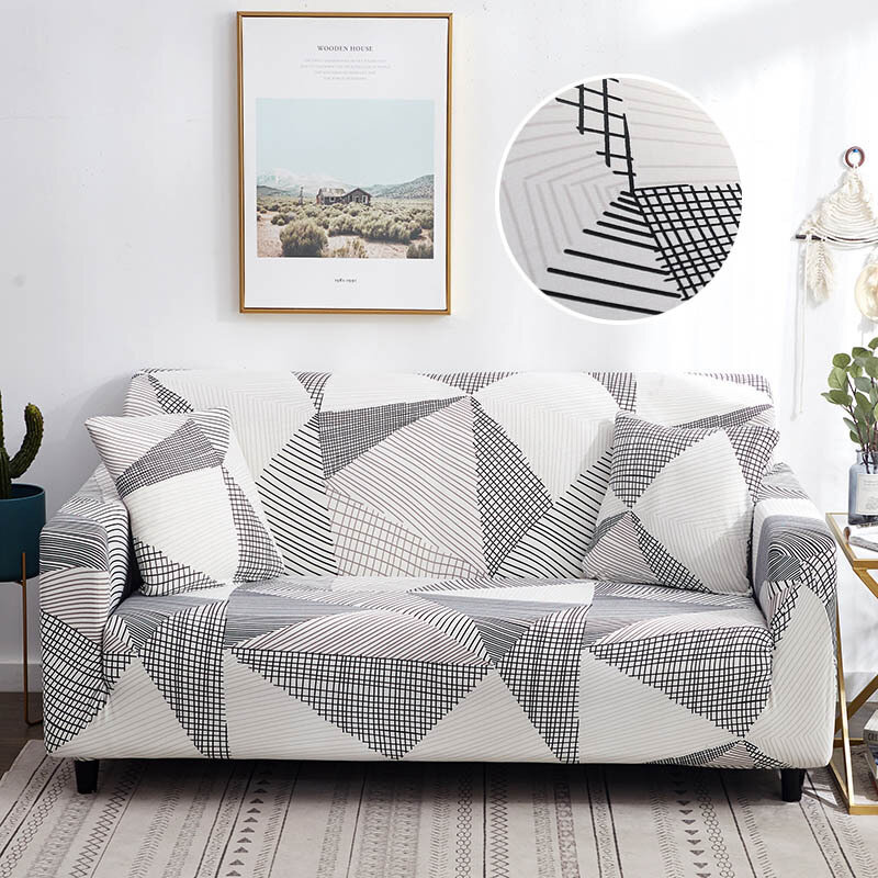 Stretch Sofa Covers For Living Room Corner Sofa Cover Elastic Couch Slipcover L Shape Geometric funda sofa elastica Couch Cover