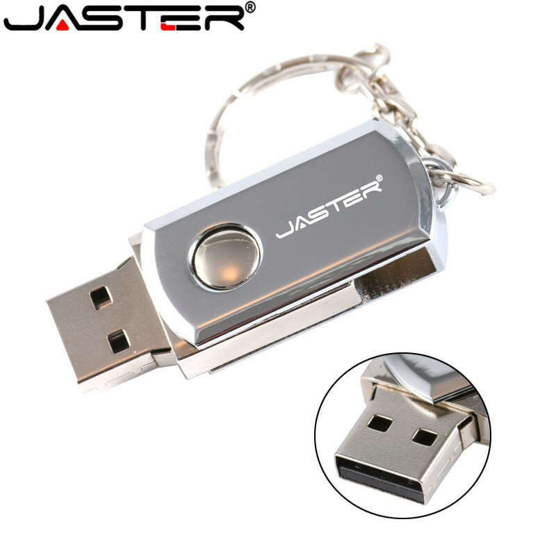 JASTER USB 2,0 USB-Stick 4G 8GB 16GB 32GB 64GB Pen drive Tragbare Externe festplatte metall USB Memory stick mit Schlüsselring