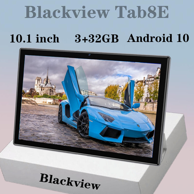 كمبيوتر لوحي Blackview Tab 8E 3GB RAM 32GB ROM 10.1 بوصة النسخة العالمية ثماني النواة أندرويد 10 6580mAh بطارية 4G واي فاي LTE مكالمة هاتفية