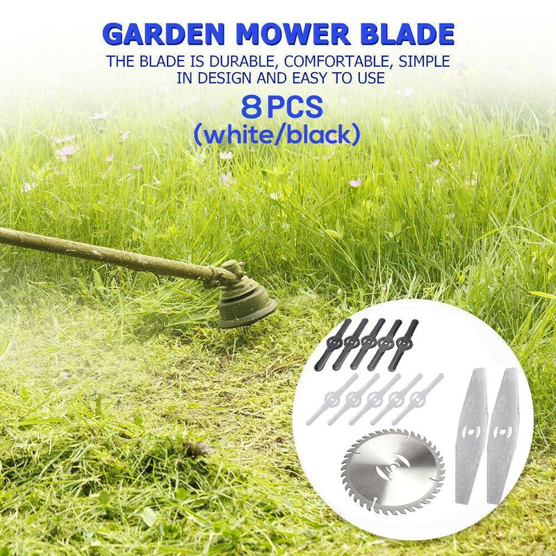 プラスチック製の芝刈り機,8-ピース/セットステンレス鋼の刃,園芸工具,芝生と庭の切削工具