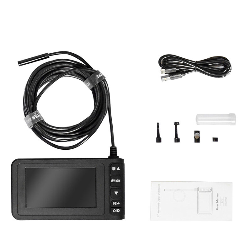 5.5mm Industrial Endoscope 1080P Digital Borescope Camera Waterproof 4.3 " LCD Screen Snake Camera Inspection Camera with 6 LED