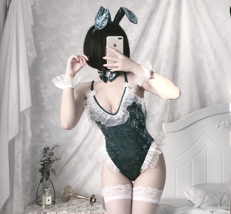 Oscuro uniforme de botones de la tentación de rol Cosplay chica conejo conjunto de lencería Sexy nuevo pasión de las mujeres